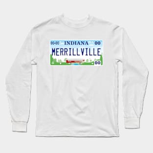 Merrillville Indiana License Plate Long Sleeve T-Shirt